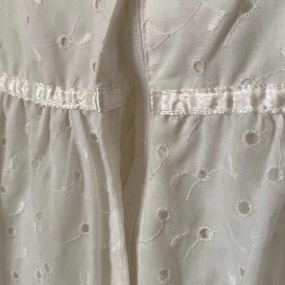 Gunne Sax White Puff Sleeve Bustier Dress Sz 7 - Picture 6 of 7